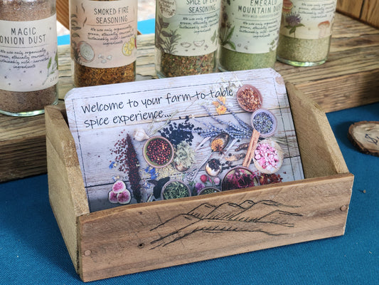 Well Seasoned Table Marketing Material Display