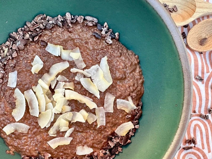 Warm Chocolately Chia Pudding