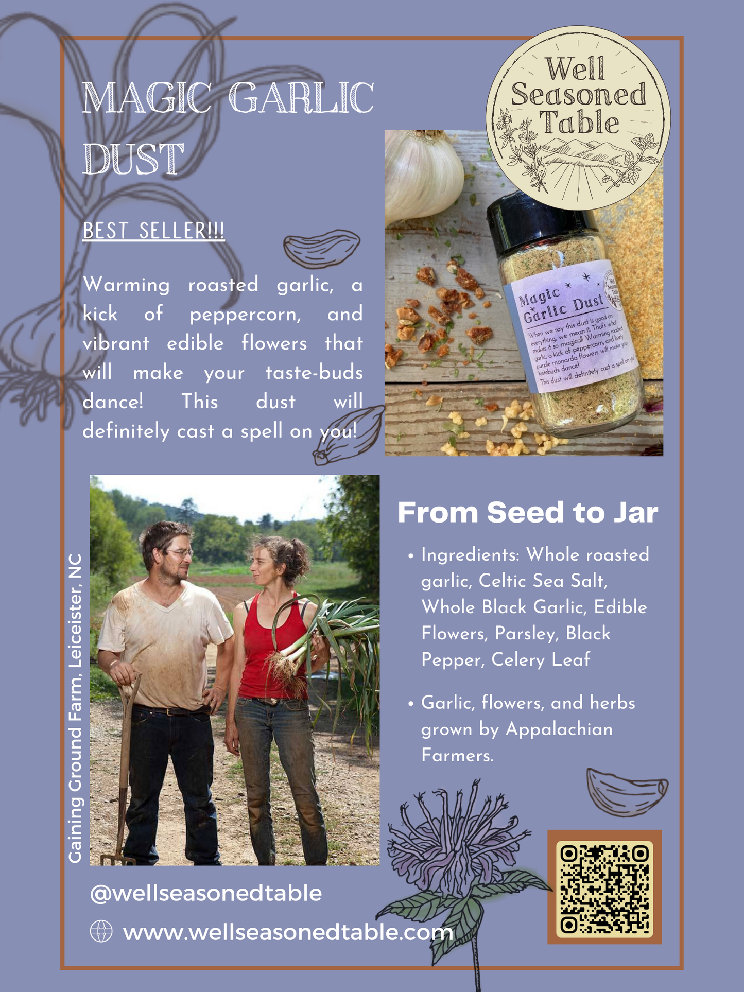 Magic Garlic Dust: Product Story Sign