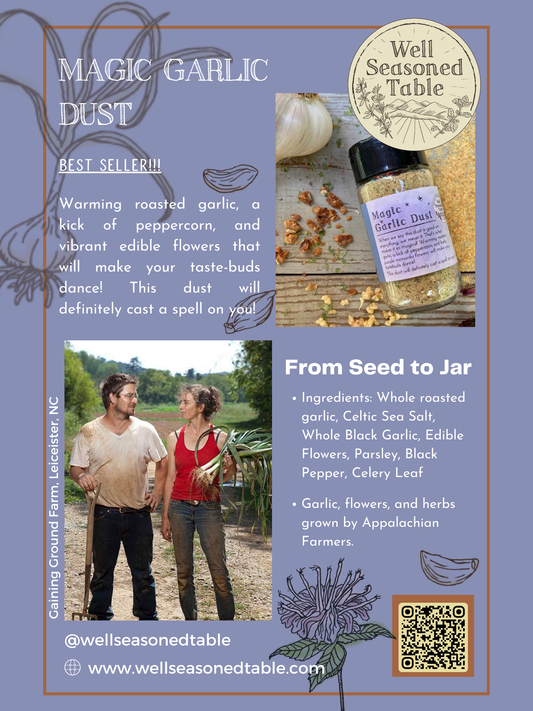 Magic Garlic Dust: Product Story Sign